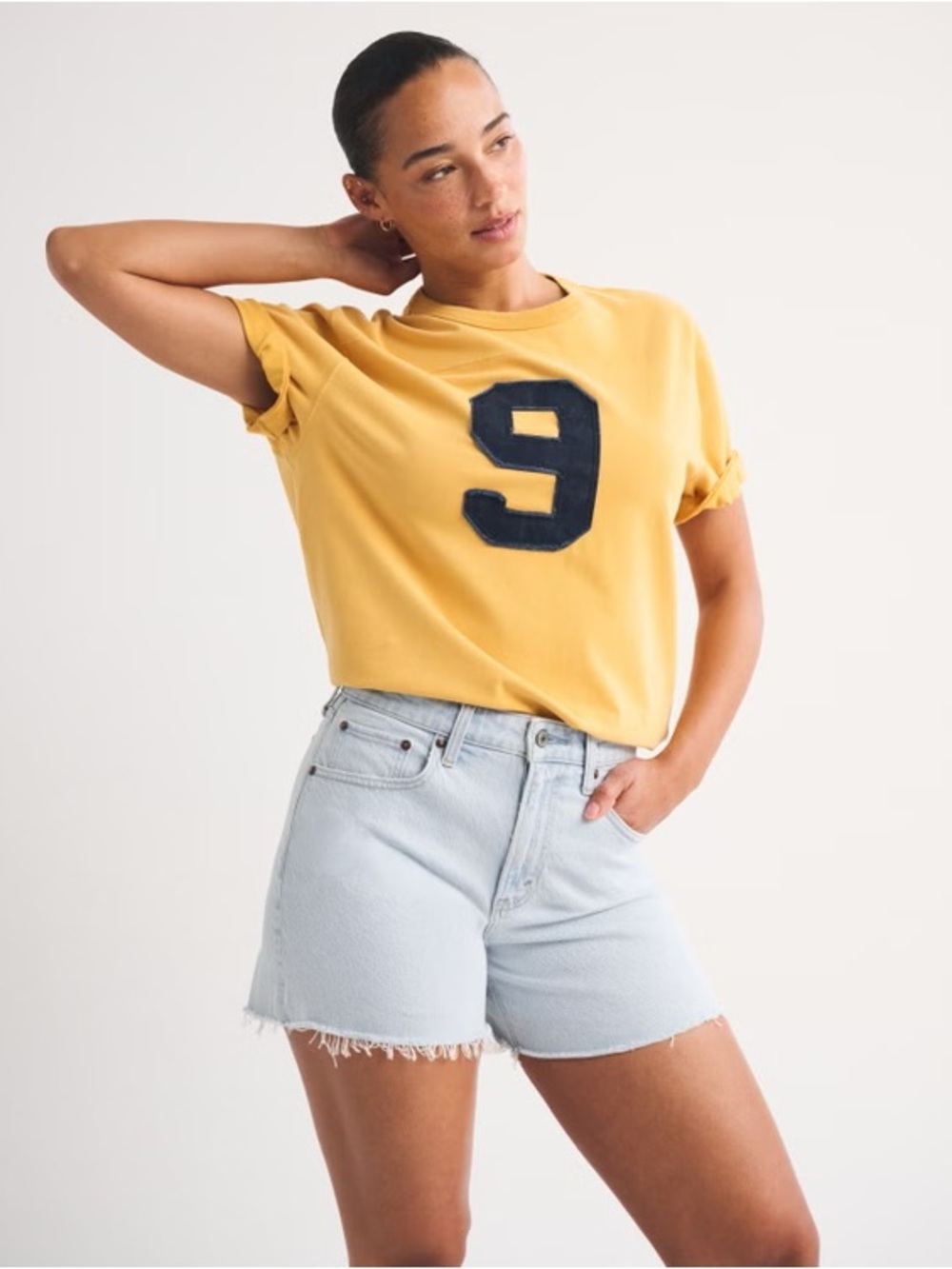 NWT Abercrombie & Fitch High Rise Dad Short Curve Love
